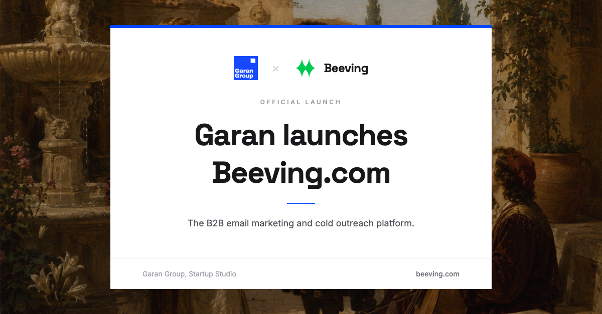 Garan lance Beeving.com, annonce de lancement officielle